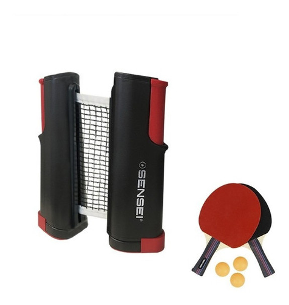 Set Ping Pong Sensei 2 Paletas + 3 Pelotas + Red 0 Set Ping Pong Sensei 2 Paletas + 3 Pelotas + Red 0