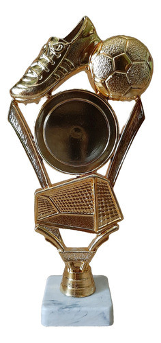 Trofeo Plástico Fútbol Arco Pelota Botin Centro 18 Souvenir 0