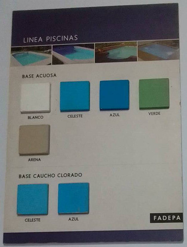 Muestrario Exhibidor De Pintura Para Piscinas Fadepa 0