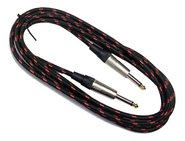 Cable Warwick Plug 6,5 Plug 6,5 X 3mt Rcl 30203 Tejido Blacp 0