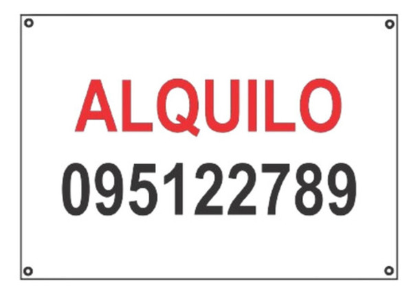 Cartel Se Vende Se Alquila  60 X 120 Con Ojales 0 Cartel Se Vende Se Alquila  60 X 120 Con Ojales 0