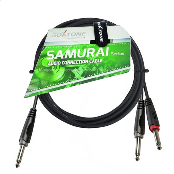 Cable Plug Estereo + 2 Plug Mono Para Audio Instrumentos 2m 0