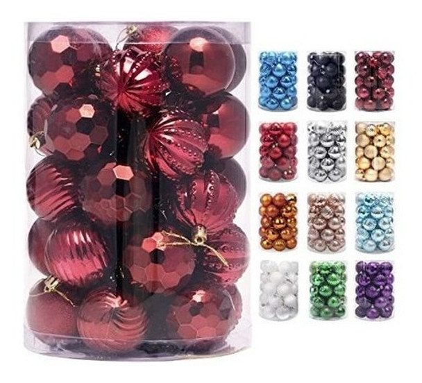 Bolas Para Arbol De Navidad  6cm  X 30u Borgoña 0