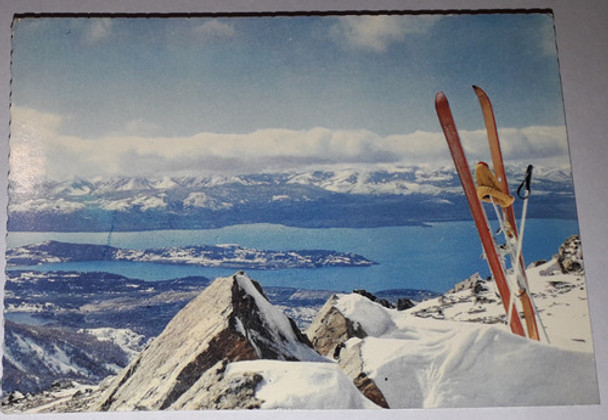Antigua Postal Bariloche Vista Invernal Desde El Cerro Cated 0