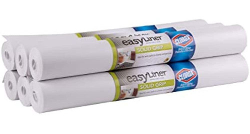 Duck Brand Solid Grip Easy Shelf Liner With Clorox, White 0