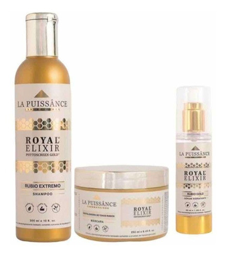 La Puissance Kit Royal Elixir Gold Shampoo, Mascara, Serum 0