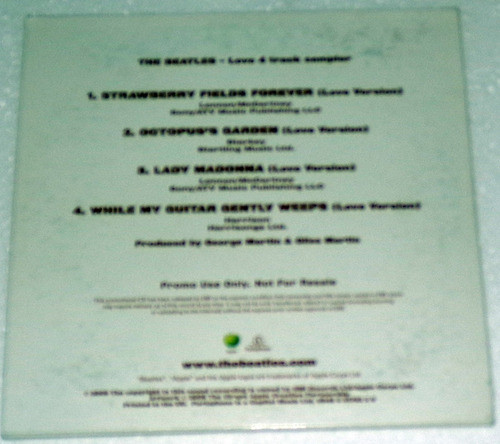 The Beatles Love 4 Tracks Sampler Cd Promo Eu / Kktus 0