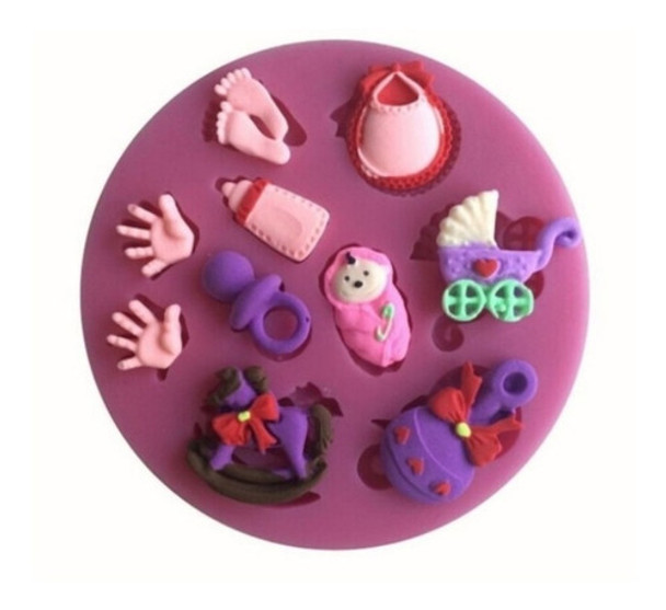 Molde De Silicone Chá De Bebê Maternidade P/ Confeitaria 0