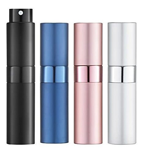 4 Mini Botellas Atomizadora De Prefume Recargable Colores 0