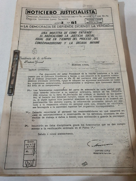 20 Noticiero Justicialista Y Carta Organica 1988 Peron-evita 0