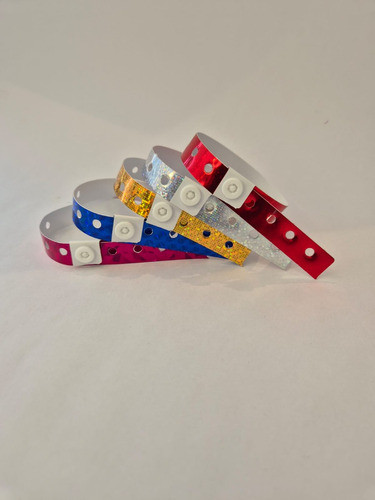 250 Pulseras Glitter Metalizadas Lisas Vip Fiesta Xv Control 0