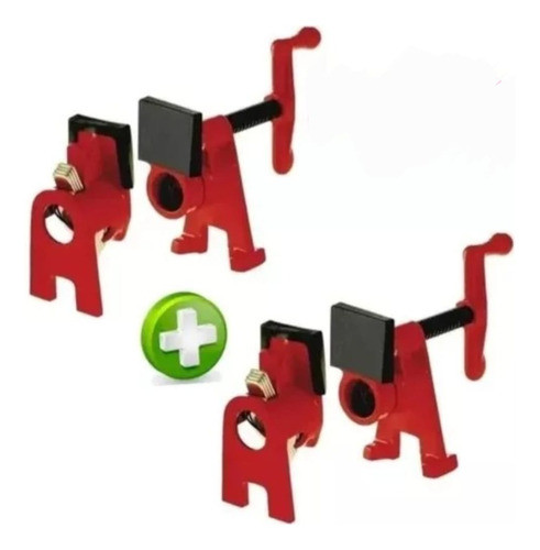 Kit X2 Prensa Sargento Caño Tubo De 3/4 Pipe Clamp + Ahora 0