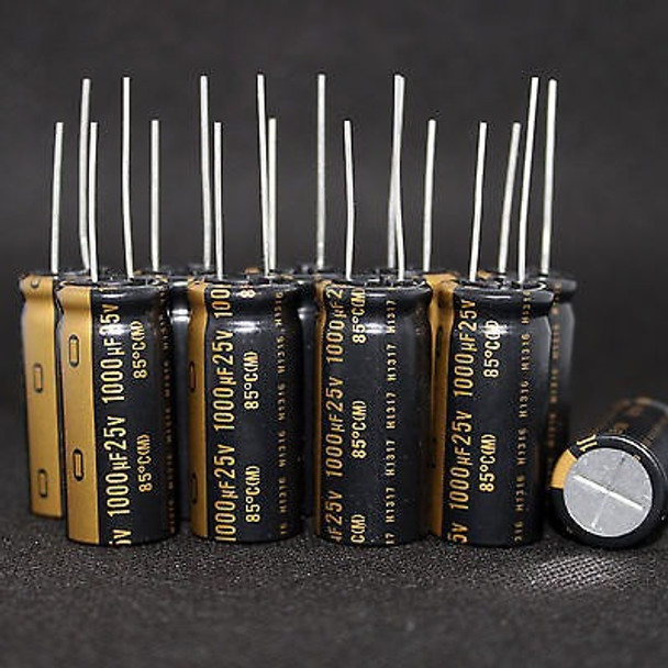 10pcs Japón Nichicon 1000uf/25v Condensador Electrolítico Au 0