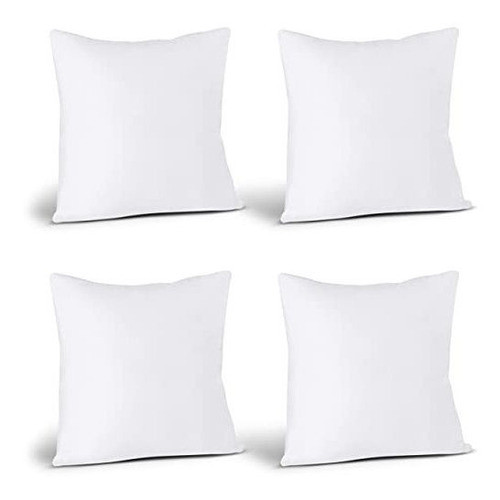 Utopia Bedding Throw Pillows Insert (paquete De 4, Blanco) 0