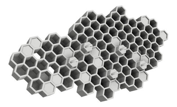 Llavero Porta Llaves Pared Didactico Panal Abejas Honeycomb 0
