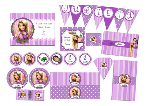 Kit Imprimible Rapunzel Con Textos Editables! 0
