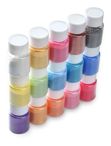 Tinta Resina Epóxi De Pérola Natural 15 Cores Em Pó. 0