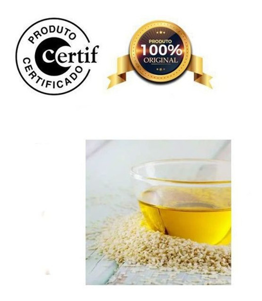 Óleo De Gergelim 100ml Prensado A Frio Com Laudo 0
