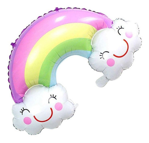 Globo Arcoiris Nube Tamaño 80 Cm Aprox 0