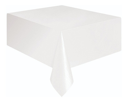 Toalha De Mesa Descartável De Festa Branca  1 Unidade 0