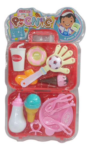 Maletin Rojo Set De Picnic Ploppy 364162 0