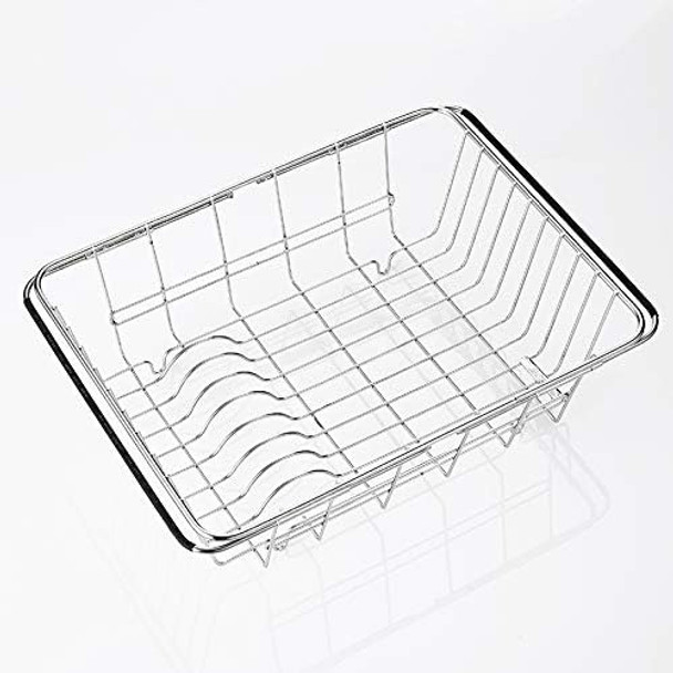 Estante Secado Plato Ajustable Fregadero Acero Inoxidable 0