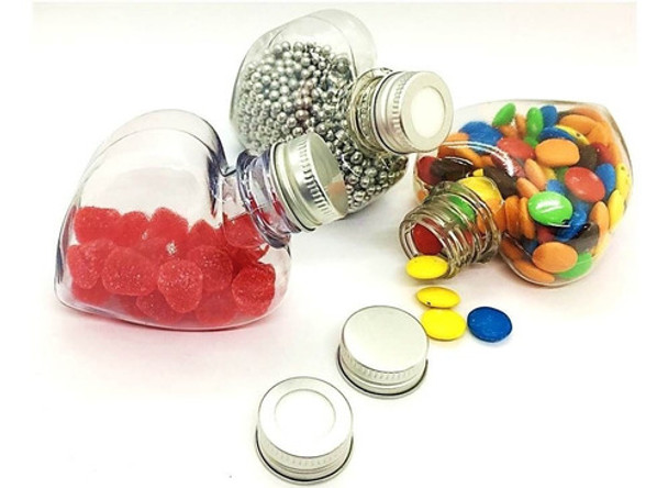 25 Golosineros Corazón Tapa Metálica - Souvenir 0