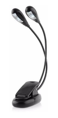 Lampara Led Doble Luz Recargable Usb Atril Partitura Clip 0