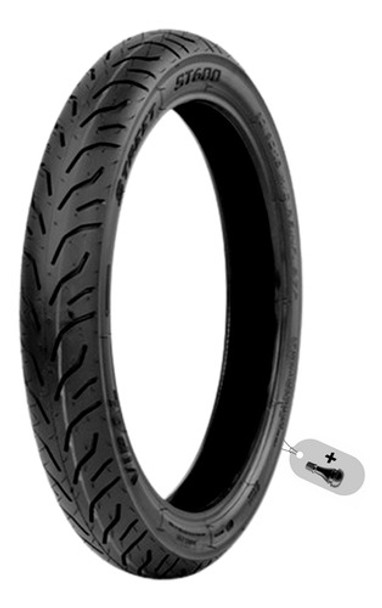 Combo Pneu Vipal 90/90-17 Traseiro St600 + Valvula Pneu S/c 0