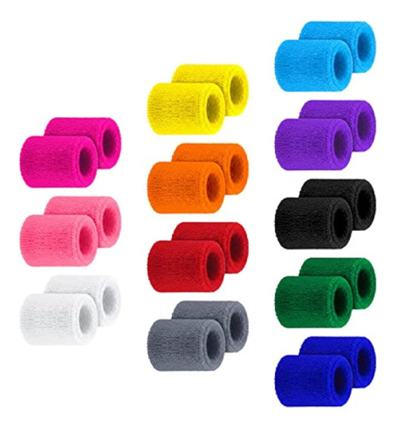 12 Pares De Pulseras Para Niños, Coloridas Bandas 0
