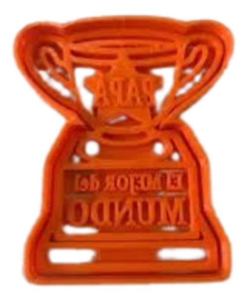 Cortante 3d Trofeo Mejor Papa Dia Del Padre Cookie Galletit 0