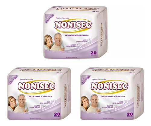 Nonisec Apósito Incontinencia Moderada Adulto 60 Unidades 0