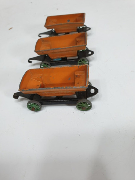 Juguete Antiguo - Lote De 3 Vagones Made Un Usa 0