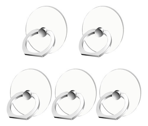 Pack De 5 Anillos Para Celular - Plateados 0