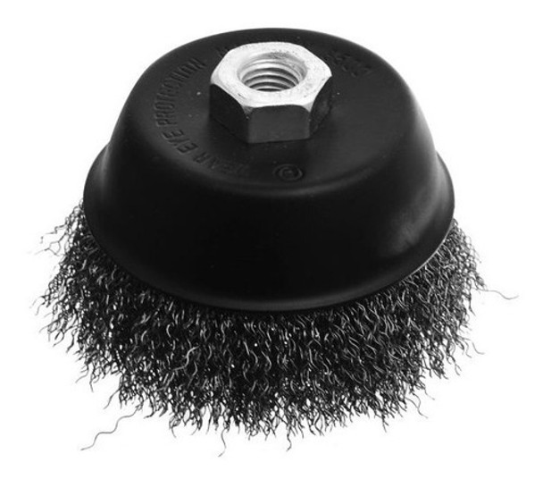 Cepillo Copa Acero Rizado 75 Mm Amoladora Tuerca M14 Tks 0