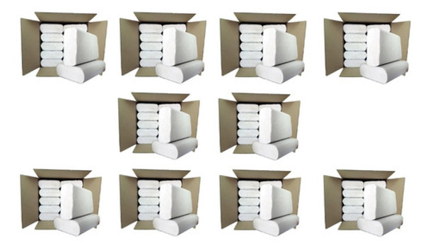 Toallas Blancas Intercaladas Papel Medidas 20x24 X 10 Cajas 0