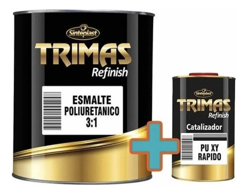 Poliuretano Negro Satinado + Catalizador Rápido Trimass 0