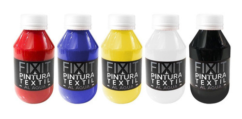 Set De 5 Pinturas Para Tela Al Agua Para Aerografo. Textil 0