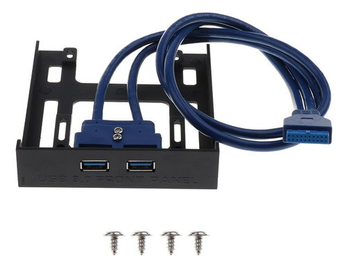 Usb3.0 2ports 3.5  Usb Hub Na Frente, Conector De 20 Para Pc 0