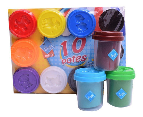 Juego De Masa En Potes Por 10 Unidades El Duende Azul 6051 0