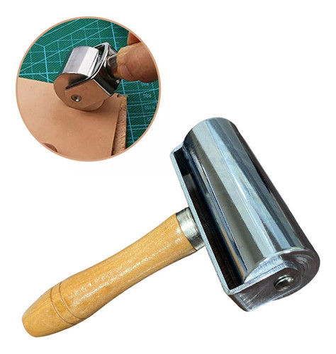 Rolo Cola Borda De Couro Compressor Metal Ferramenta 100mm 0
