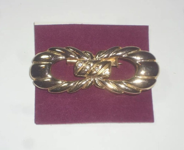 Antiguo Prendedor Broche Metal Dorado Bañado En Oro C°9680ww 0