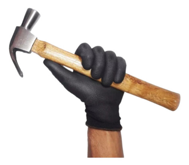 Martelo Unha Carpinteiro 34cm Cabo De Madeira Leve Polido 0