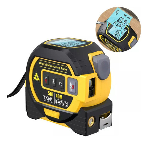 Trena Laser Digital Multifuncional Fita Métrica 3 Em 1 Top 0