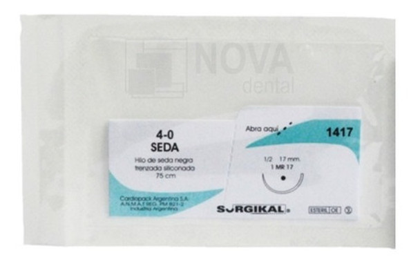 Sutura Seda (seda Negra Trenzada) Surgikal X24u 0