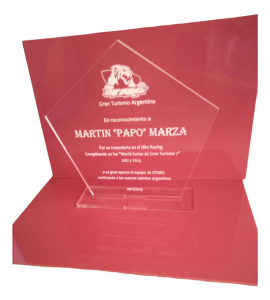 Placa Reconocimiento Presente Premiación Acrilico 5mm 15x15 0 Placa Reconocimiento Presente Premiación Acrilico 5mm 15x15 0