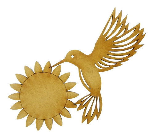 Colibrí Con Flor 8 Cm Alto - Fibrofacil - X 25 Unidades 0