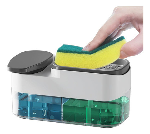 Dispensador De Jabón Para Platos Con Soporte Para Esponja, J 0