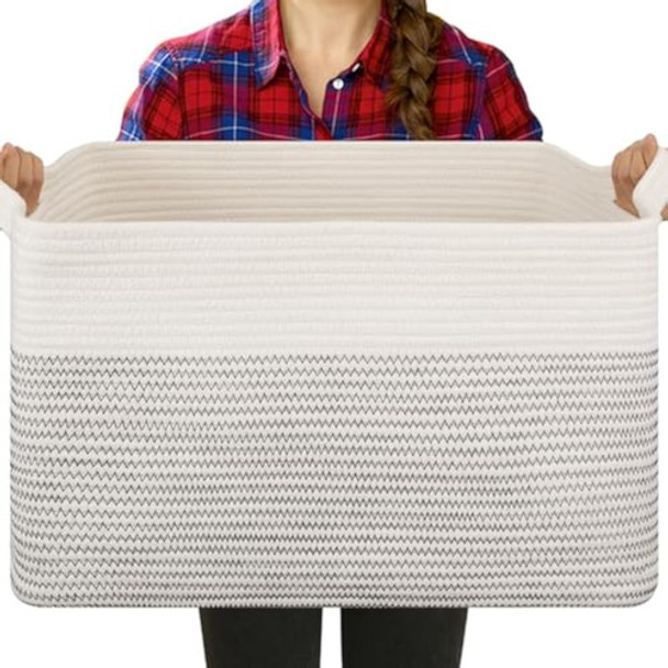 Cesta De Manta Para Sala De Estar, Cesta De Cuerda 0