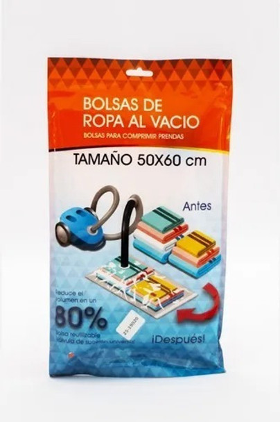 Pack X4 Bolsas Guardar Ropa Al Vacio Ahorra Espacio 50x60cm 0